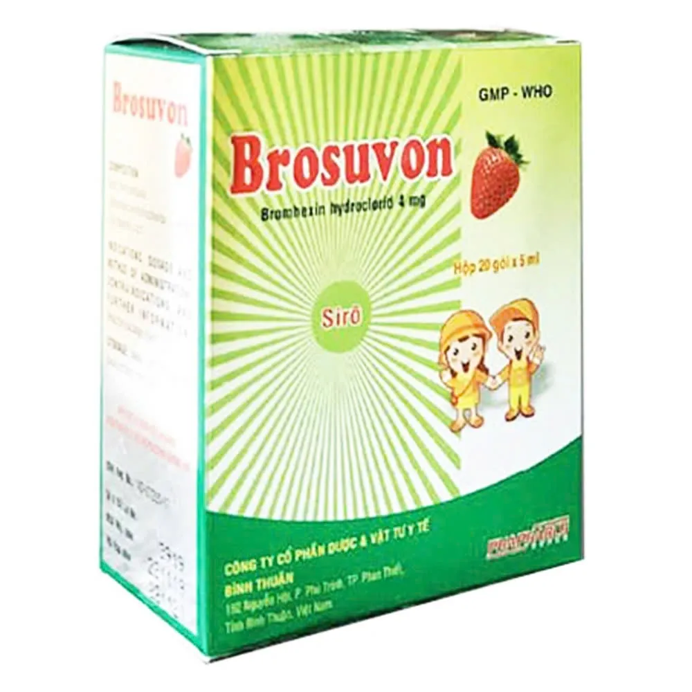 Brosuvon 4mg Bình Thuận (H/20g/5ml) – Siro tan đờm cho đường hô hấp